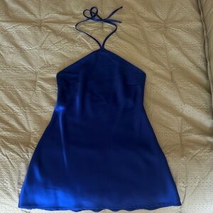Altar'd State Royal Blue Backless Dress